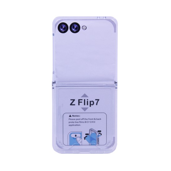 Capa de Silicone com Cantos Dura para Samsung Galaxy Z Flip 7 5G Transparente